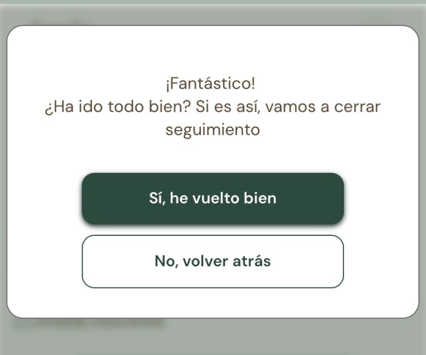 Confirmación de vuelta en Annie